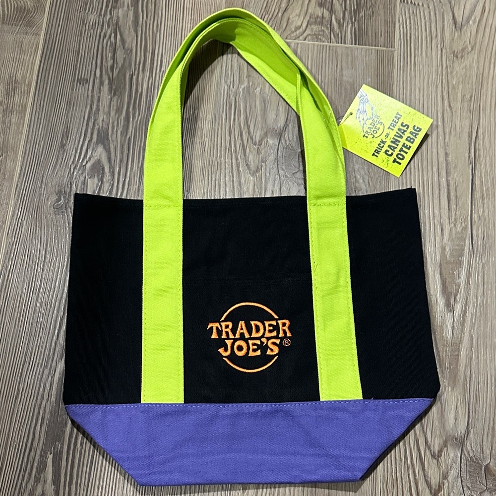 Trader Joe’s mini Black and Purple Tote Bag